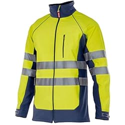 Prendas De Seguridad Velilla 306001_01/20_XL Cazadora Soft Shell Bicolor, Color Azul Marino/Amarillo Flúor, Talla XL