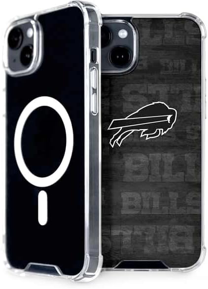 Skinit Phone Case Compatible with MagSafe iPhone 14 - Officially Licensed NFL Buffalo Bills Black & White Design