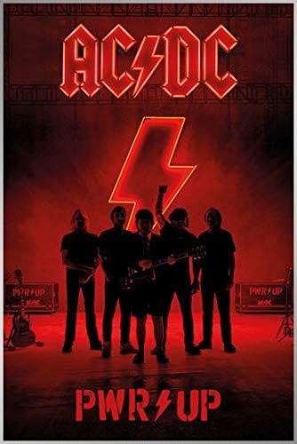 TriX AC/AD PWR UP + Aluminum Frame Silver Poster (Frame Set) 36.2 x 24.2 inches (92 x 61.5 cm) (PP-34779S)