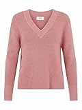 Rippstrick Object Female Strickpullover V-Ausschnitt SAsh Rose