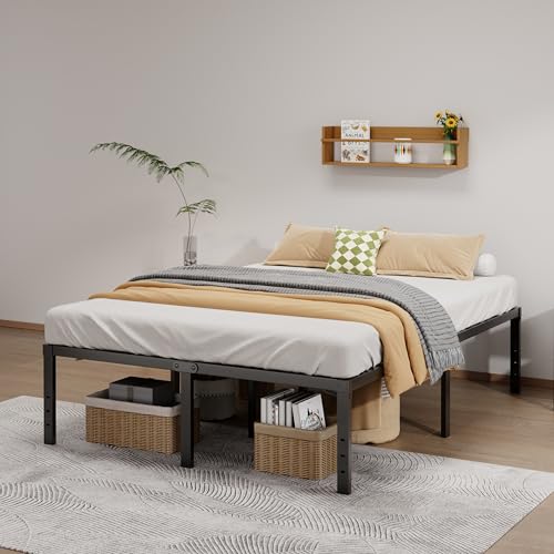 Image of LUMUNANCE Metal Bed Frame Full Size - 18 Inch Heavy-Duty Full Platform Bed Frame No Box Spring Needed, Easy Assembly, Noise-Free, Sturdy Mattress Foundation, Underbed Storage Space