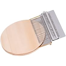 Cyrank Weaving Loom, Darning Loom Speedweve Type Weave Tool Stainless Steel Hooks Pine Wood Disc Small Weaving Loom Kit Quickly Mending Clothing Holes Mini Loom for DIY Art Socks Clothes28 Hooks