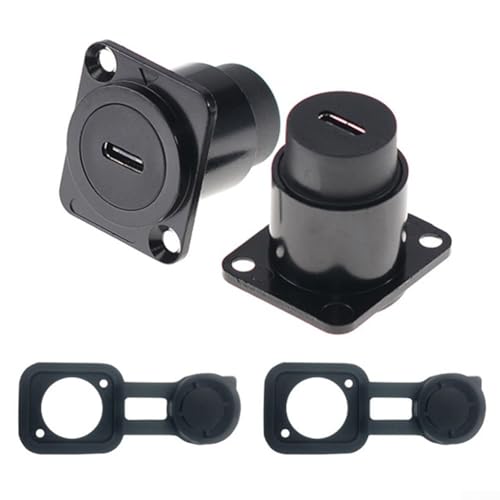 USB-C-Buchsen-Panel-Anschluss-Design sorgt für Stabilität in anspruchsvollen Umgebungen während des Gebrauchs (schwarz)
