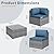SUNLEI 5 Piece Outdoor Patio Furniture Set with Fire Pit Table, Silver PE Rattan Wicker Conversation Sofa Set with Blue Cushions, All Weather Sectional Patio Couch for Backyard, Deck, Garden, Porch
