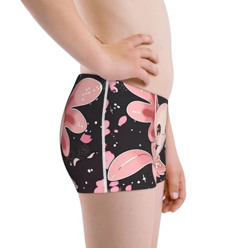 Boys' Cotton Boxer Brief Soft Underwear-Cute Axolotl Sakura Blossoms2