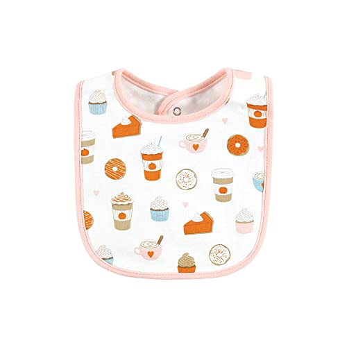 Image of Hudson Baby Unisex Baby Cotton Bibs, Pumpkin Spice Date, One Size