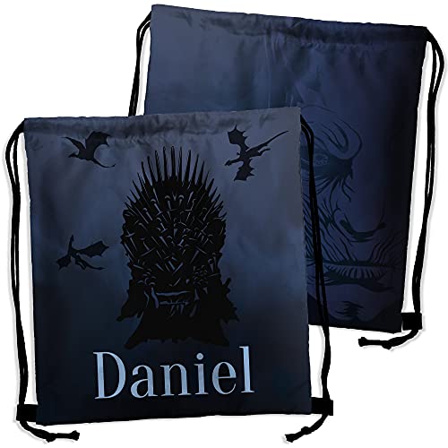 LolaPix Mochila saco. Regalo personalizado con nombre. Mochila de cuerdas. Varios modelos. JUEGO DE TRONOS