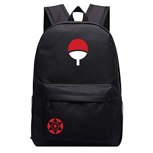 Unisex Naruto Casual Canvas Mochila Anime Hombres y Mujeres Bolsa de Viaje Impreso Impermeable
