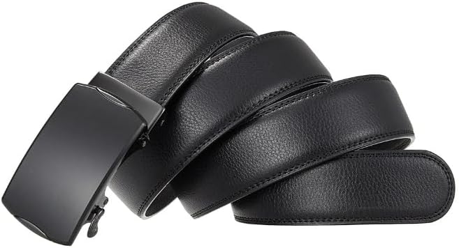 Business Casual Leather Belt Men's Automatic Fastener image 3