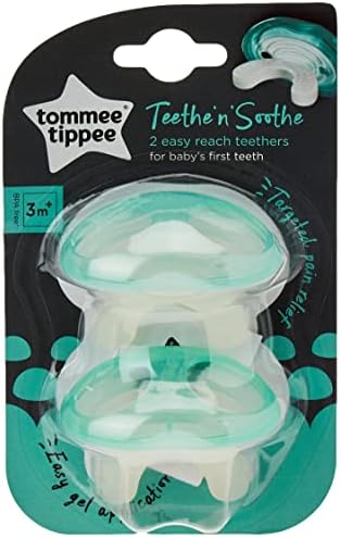Tommee Tippee Stage 1 Teethers 3m+, 2 Count (Pack of 1)