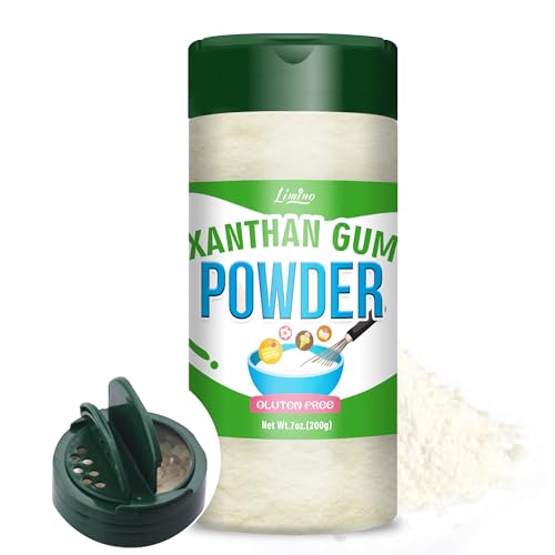 Xanthan Gum Pulver 200g - 100% Reines Lebensmittelqualität Xanthan für Glutenfreies Backen, Verdickungsmittel für die Herstellung von Eiscreme, Kuchen, Saucen, Suppen, Süßigkeiten, Kochen
