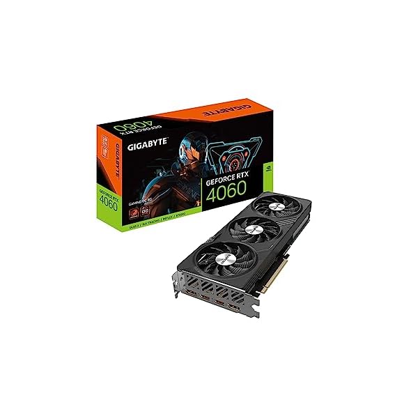GIGABYTE GeForce RTX 4060 Gaming OC 8G Graphics Card, 3X WINDFORCE Fans, 8GB 128-bit GDDR6, GV-N4060GAMING OC-8GD Video Card