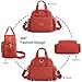 YouNuo Multipurpose Women Shoulder Handbag,Multi Pockets Bag Ladies Nylon Crossbody Purse,Fashion Tote,Convertible Backpack, Orange