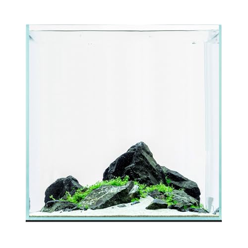 Image of UNS Ultra Clear Rimless Tank - 33GAL | 125L - 19.68x19.68x19.68 | 50x50x50 CM, 8mm Glass Thickness, Leveling Mat Included - Low Iron, High Clarity Fish Tank w / 45 Mitered Edge - [50C]