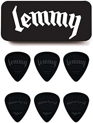 Jim Dunlop Lata com 6 palhetas variadas, Motorhead Lemmy Signatur...