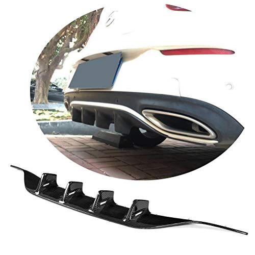 Jun-star Carbon Fiber Rear Bumper lip Diffuser fits for Mercedes Benz C Class W205 C205 A205 Sport C43 AMG Coupe Convertible 2 Door 2015-2019 Lower Chin Spoiler Splitter Bodykit