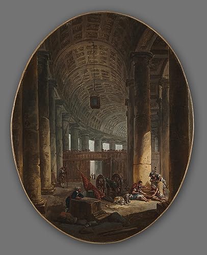 Affiche Toile La Colonnade de Saint-Pierre Hubert Robert 60x90cm