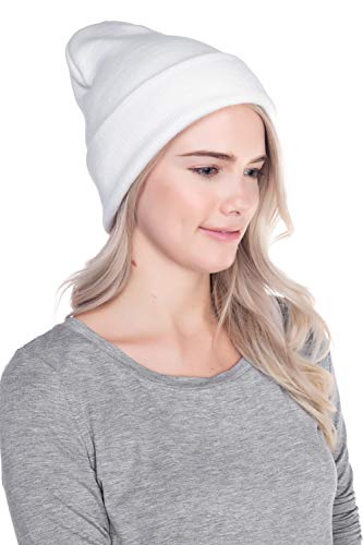 Image of Top Level Beanie Men Women - Unisex Cuffed Plain Skull Knit Hat Cap