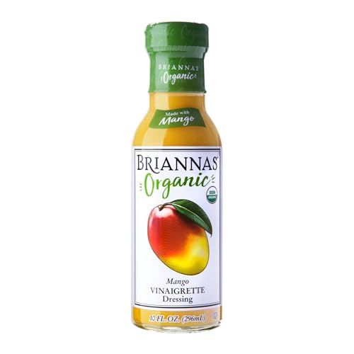 BRIANNAS - Organic Mango Vinaigrette Dressing - Certified Organic & Kosher Salad Dressing made with...