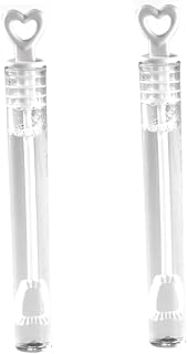 Alasum 2pcs Set 24pcs Soap bubble tube Heart bubble tube Plastic bubble tube test tube the bubble