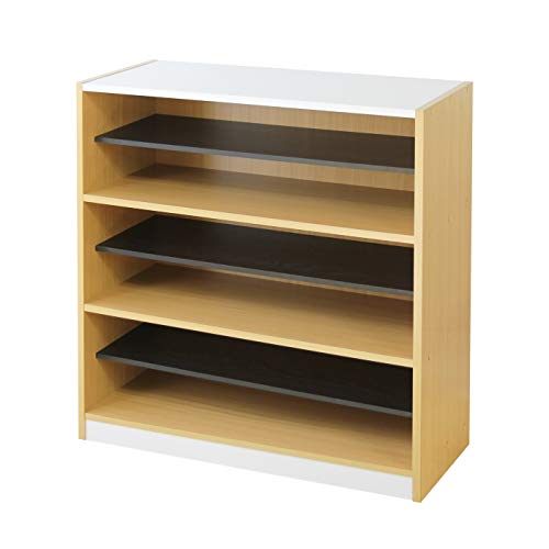 施設用にぴったり木製タイプのスリッパラック (1列3段)