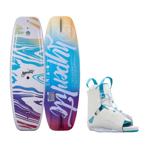 Hyperlite Divine Womens Wakeboard 128 W/Allure Bindings White/Multi 128cm/(One Size)