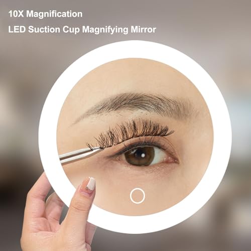 Espejo de Maquillaje LED de 10X con Ventosas miniatura 3
