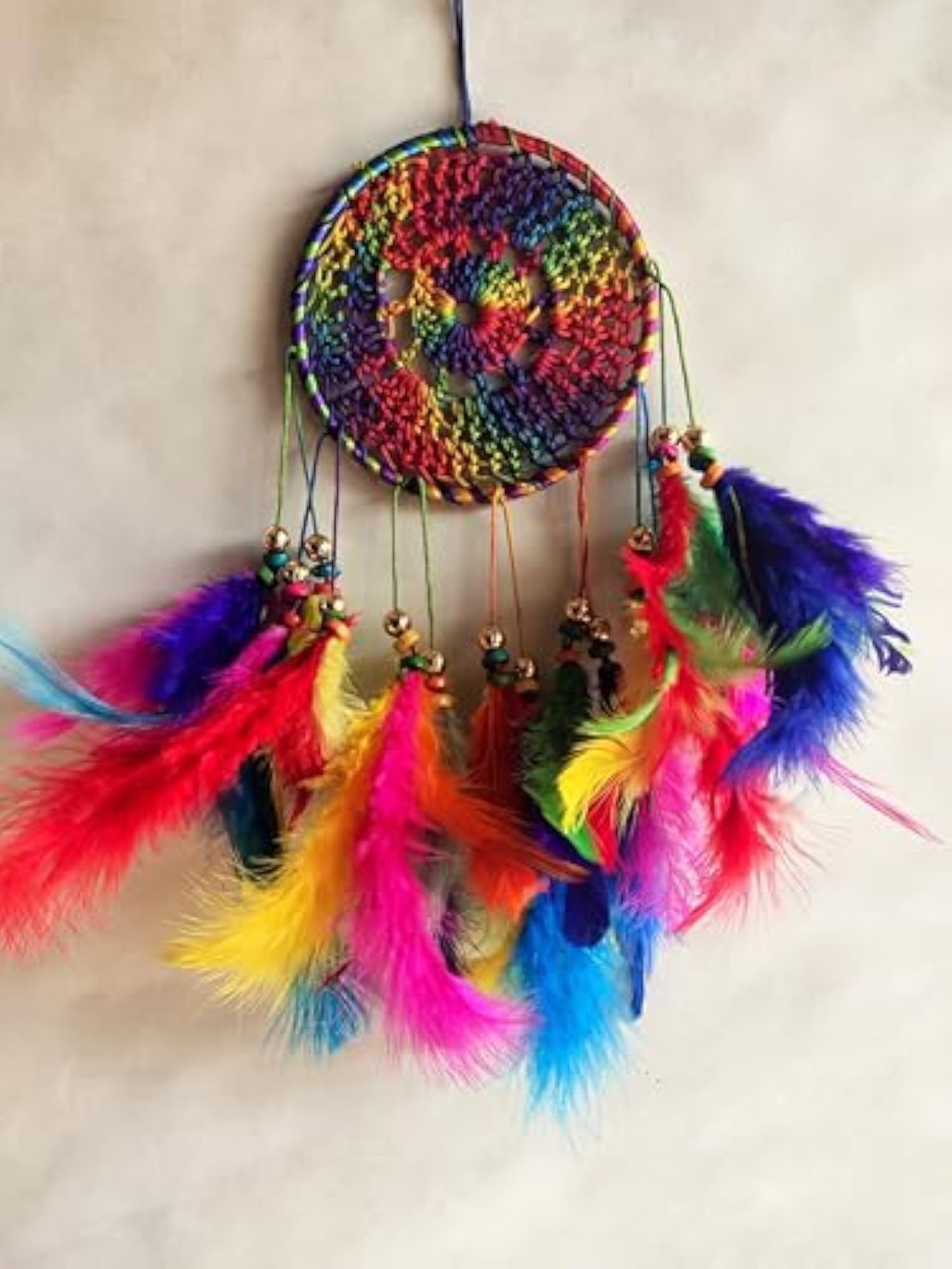 Multicolor Feather Dream Catcher, 16 Inch