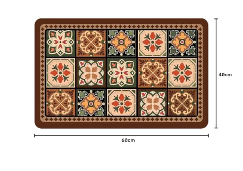 Image of Dravizon Kitchen Mat Waterproof Memory Foam Rug | Anti Fatigue Floor Runner Carpet for Kitchen Sink Standing Desk Laundry Bathroom | Non Slip Comfortable Floor Mat