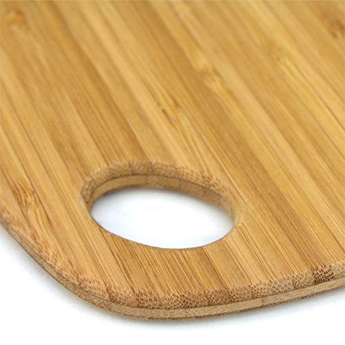Totally Bamboo Jet Series Dishwasher Safe Bamboo Cutting Board, Medium, 13-1/2" X 9" #TOP3