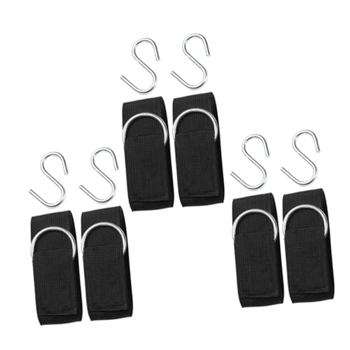 Abaodam 6 Pcs Hammock Swing Kit Nylon Rope Straps with s Hooks for Trees Weatherproof Swing Ropes