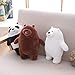Mr Tree 30cm Kawaii We Bare Bears Plush Toy Cartoon Bear Stuffed Grizzly Gray White Bear Panda Doll Kids Love Birthday Gift (White)