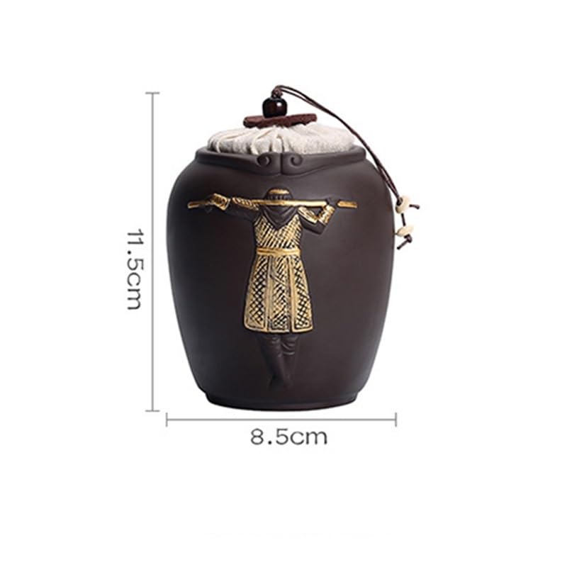 LYGSWDB Zuckerdose, kreative Figur, Keramik-Teedosen, versiegelte Süßigkeiten, Kaffeebohnendosen, Aufbewahrungsflaschen, Kunsthandwerk, Ornamente, Lebensmittelbehälter, Teedose (Farbe: A)