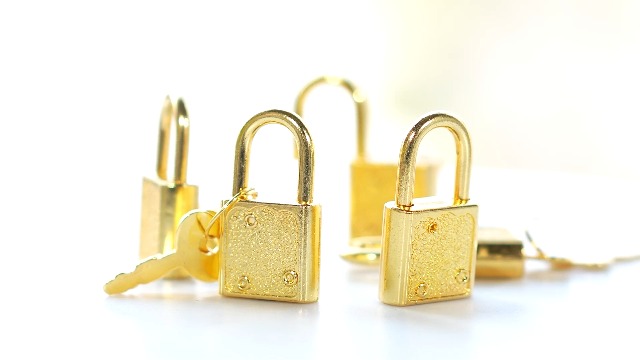 10pcs Mini Cute Diary Padlocks Gold Small Luggage Locks with