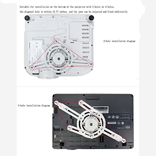 Projector Mount Projector Wall Bracket Telescopic Adjustment Claw Extension Adjustment Projector Hanger Bearing 22 Pounds Suitable for Office and Home Ceiling Mount with Tr(9.84-12.99in miniatura 6