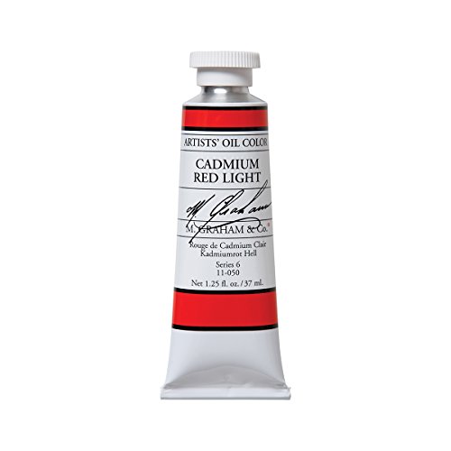 M. Graham Artist Oil Paint Cadmium Red Light 1.25oz/37ml Tube
