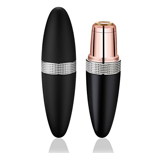 Facial Hair Removal for Women Painless Electric Hair Remover for face Shaver Razor Use on Lip Chin and Cheek(Black)