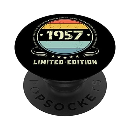 1957 edición limitada 1957 cumpleaños Popsocket para mujeres y hombres PopSockets PopGrip Intercambiable