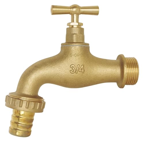 SOMATHERM FOR YOU- la válvula del grifo de riego - Comprobar 20/27-26/34 Nariz - latón pulido - la nariz de montaje