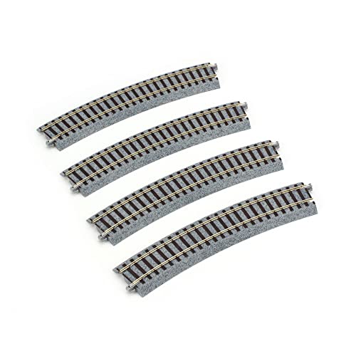 Kato HO Scale Unitrack 22.5 Degree Curved Track R19 1/4" - 4 Pieces - KA-2-270