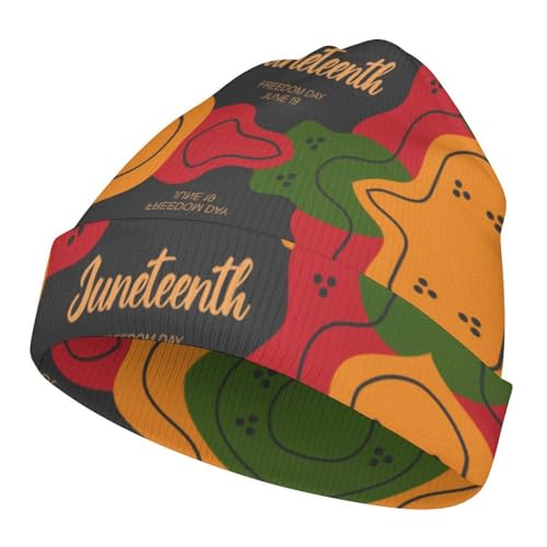 Juneteenth Day Freedom 1865 Kids Beanie Hat for for Girls Boys Children Cap Winter Knitted Chemo Cancer Headwear Accessories Gifts Decoration Black