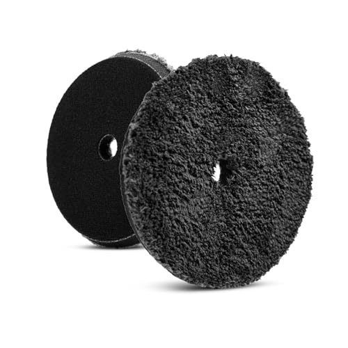 Lake Country HDO Black Microfiber Polishing Pad – Ultra-Smooth Finishing Pad for Dual Action Polishers- 2 Pack (5.5")