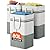 Lifewit 3 Pack 80L Large Freestanding Laundry Hamper, Collapsible Laundry Basket with Easy Carry Handles, Waterproof Tall Clothes Hamper for Laundry Dorm Bedroom Bathroom, Grey-White