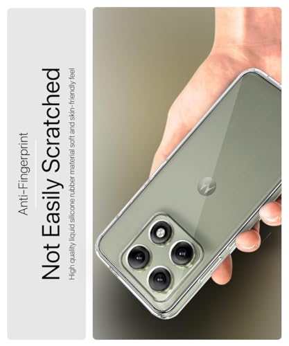 Image of Transparent Back Cover for Motorola Moto Edge 70 Pro 5G | Shockproof Soft TPU Silicone Case | Raised Bumps for Camera & Screen Protection | Slim Fit Crystal Clear Back Cover - Transparent
