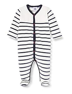 Petit Bateau Piżama Niemowlęca Marynarska Jednoczęściowa