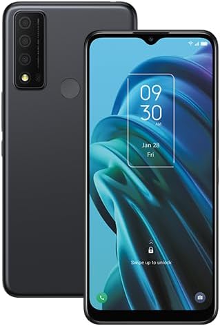 TCL 30 XE 5G T767W 64GB Almacenamiento 4GB RAM 6.52" HD+ Pantalla Smartphone desbloqueado Negro