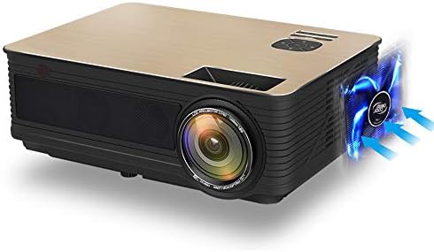 Gzunelic 3800 lumens 1080p LED Video Projector High Fidelity Stereo Full HD Home Theater Proyector Native 1280x800 with 2 HDMI 2 USB VGA AV Multiple interfaces Ideal for Home Entertainment