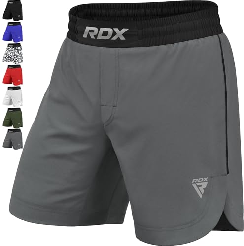 RDX MMA Pantalones para Entrenamiento y Kickboxing - Cortos para Artes Marciales, Grappling, Sparring, Boxeo, Cage Fight - Shorts para BJJ, Muay Thai, Gimnasio Fitness y Deportivos de Combate