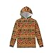 AmzPrint Girls' Fashion Hoodies Sweatshirts Long Sleeve Funny Pullover Activewear African Kente Tribal Print Print Yellow Hoodies For Girls