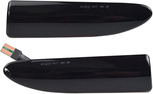 TOTMOX Luz intermitente lateral, conjunto de luz de marcador lateral de guardabarros compatible con Jaguar X-TYPE 2002-2009, lente ahumadalente